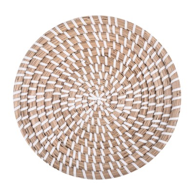 Unique Bargains Decorative Wall Art Hanging Woven Basket (7.87" - Style J) 1Pc