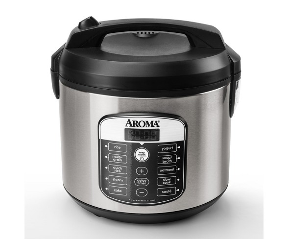 Aroma 20 Cup Digital Multicooker & Rice Cooker - Stainless Steel