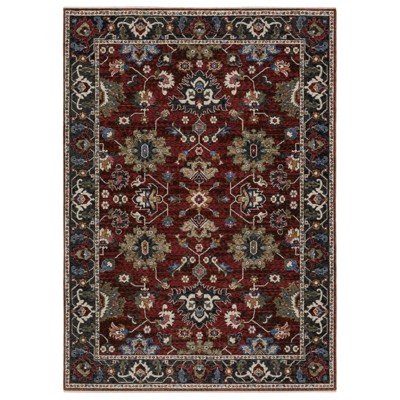 Oriental Weavers Hastings HA03V Red/ Multi Indoor Area Rug - 3'10" x 5'5"
