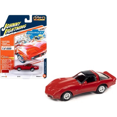 1979 Chevrolet Corvette Red with Black Top "Classic Gold Collection" 2023 1/64 Diecast Model Car by Johnny Lightning