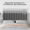Bed Frame with Adjustable Velvet Headboard - Strong Wooden Slat Support, No Box Spring Needed, Noise-Free Sleep, Easy Assembly - 4 of 4