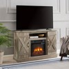 47" Farmhouse Media TV Stand with 18" Electric Fireplace Insert, Open and Closed Storage, Entertainment Console for TVs up to 50" - 4 of 4