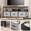 TV Stand Dresser with Storage, TV Console for Living Room, 3-Drawer Entertainment Center with Open Shelf, Fabric Drawer TV Cabinet - 3 of 4