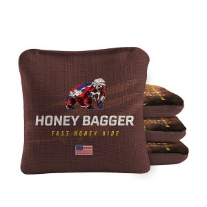 Skip's Garage | Honey Bagger Synergy Pro Brown Cornhole Bags (Set of 4) - 1 of 4