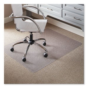 ES Robbins EverLife Light Use Chair Mat for Flat to Low Pile Carpet, Rectangular, 46 x 60, Clear - 1 of 4