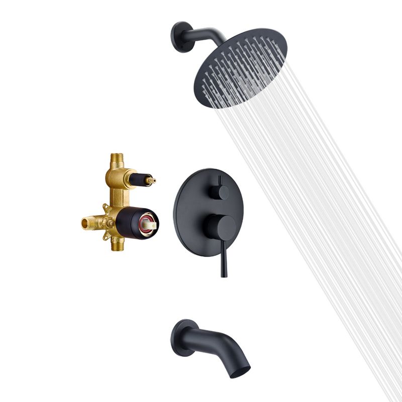 Sumerain Tub and Shower Trim Kit with Pressure Balance Valve, Black Shower Faucet with Tub Spout, 1 of 12