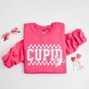 Simply Sage Market Women's Graphic Sweatshirt Cupid Varsity Checkered - 3 of 3