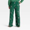 Kids' Dalmatian Microfleece Holiday Matching Family Pajama Pants - Wondershop™ Green - 3 of 4