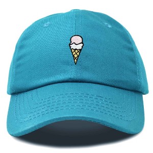 Dalix Double Scoop Ice Cream Embroidered Mens Cotton Dad Hat Baseball Cap - 1 of 4
