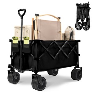 HTUTWOO Collapsible Wagon Cart, Beach Wagon with Big Wheels, Utility Wagon Cart, 400 L Capacity, Heavy Duty 450 lbs - 1 of 4