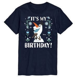 Men's - Disney - Olaf It's My Birthday Short Sleeve Graphic T-Shirt - 1 of 4