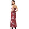Women Strapless Maxi Boho Vintage Summer Beach Floral Print Hawaiian Party Long Dress - 3 of 4