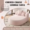 KWPZQEB 51'' Chaise Lounge Chair, Corduroy Upholstered Boneless Sofa Bed with 2 Pillows, Modern Sleeper Couches for Living Room, Bedroom - 3 of 4