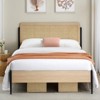 Full Size Platform Bed Frame, Rattan Metal Bed Frame with Headboard and Footboard, Mattress Foundation with Under Bed Storage - 2 of 4