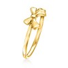 Pure Collection by Ross-Simons 14kt Yellow Gold Bow Ring - 3 of 4