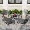 WestinTrends Highland 4-Piece Outdoor Patio HDPE Adirondack Chairs With Ottomans and Cup Holder Set - 2 of 4