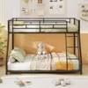 Tangkula Metal Bunk Bed Twin Over Full Low Profile Bunkbeds w/ Full Length Safety Guardrail - 4 of 4