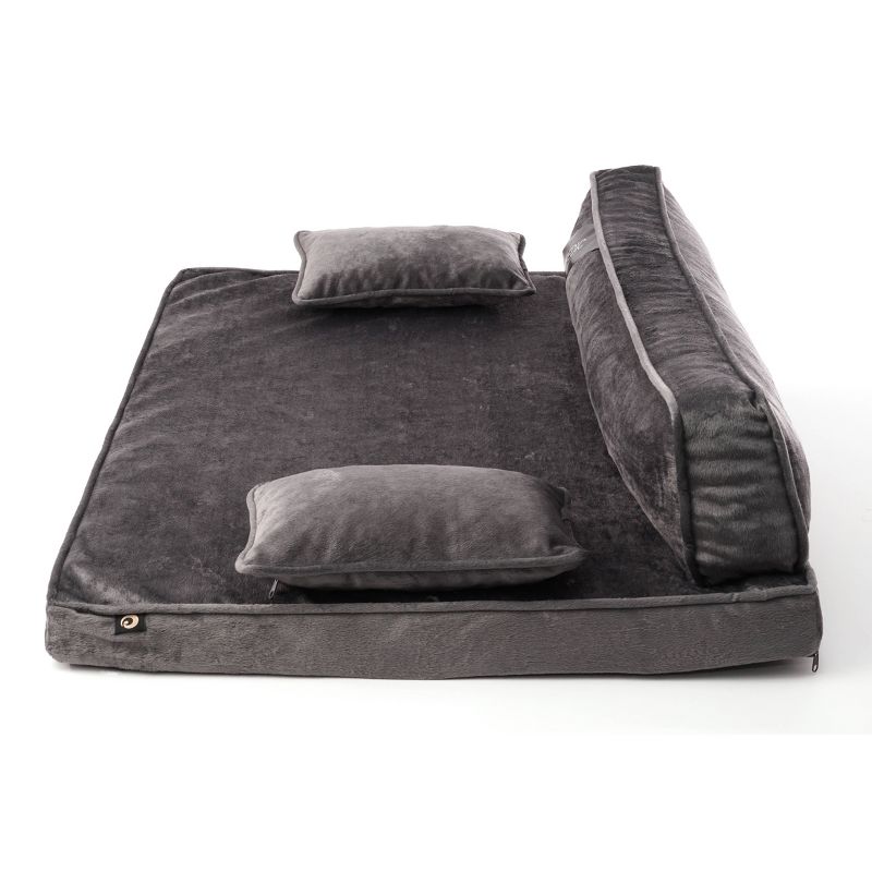 Precious Tails Modern Sofa Cat and Dog Bed - M - Gray, 3 of 8