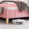 Bed Frame Upholstered Platform Bed with Wing Side/Wooden Slat Support/Velvet Headboard/Mattress Foundation/No Box Spring Needed - 3 of 4