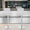 FDW Bar Stool Set of 2 Bar Stools Adjustable Height Swivel Counter Stools with PU Leather Seat and Chrome-Plated Metal Frame Bar Chairs - 2 of 4