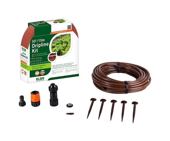 50' Drip Line Kit - Black - Elgo