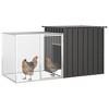 vidaXL Chicken Cage Anthracite 78.7 in.x35.8 in.x39.4 in. Galvanized Steel - 2 of 4