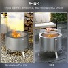 SEVOBAL 2-in-1 Smokeless Fire Pit BBQ Grill 22" Portable Fireplace Firepit Low Smoke Camping Bonfire Stove Patio Picnic, Silver, 22"*22"*17.25" - 4 of 4