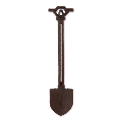 Outdoor Garden Shovel Cast Iron Analog Thermometer - Zingz & Thingz