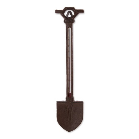 Outdoor Garden Shovel Cast Iron Analog Thermometer - Zingz
