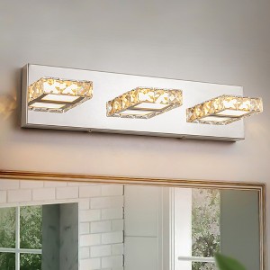 Rennnsan Zevione 18"W Hardwired Rectangle Crystal Industrial LED Dimmable Vanity Light - 1 of 4