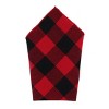 CTM Men's Cotton Buffalo Plaid Bow Tie and Handkerchief Set - 3 of 4