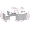 vidaXL Patio Sofa Set with Cushions - 8 Piece Black Poly Rattan Garden Furniture - Modular Design for Terrace, Backyard, Patio, Deck - 3 of 4