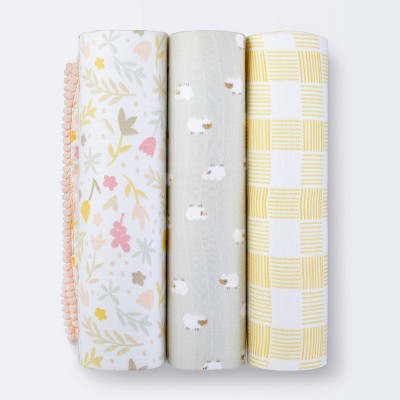 Muslin Blankets Homespun - Cloud Island™ Platinum 3pk