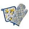 SKL Home By Saturday Knight Ltd Lemon Medallion Oven Mitt And Pot Holder Set - 2-Piece - 7X13", Green - 2 of 4