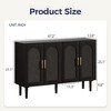 Sevobal Decorative Storage Cabinets, Rattan Buffet Sideboard Cabinet Cupboard for Kitchen, Living Floor Cabinet, Black 47.2*13.8*31.1 - 3 of 4