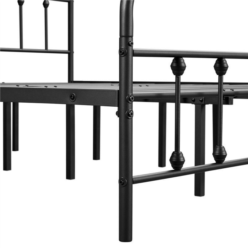 Yaheetech Iron Platform Bed Frame with High Headboard and Footboard, 5 of 8