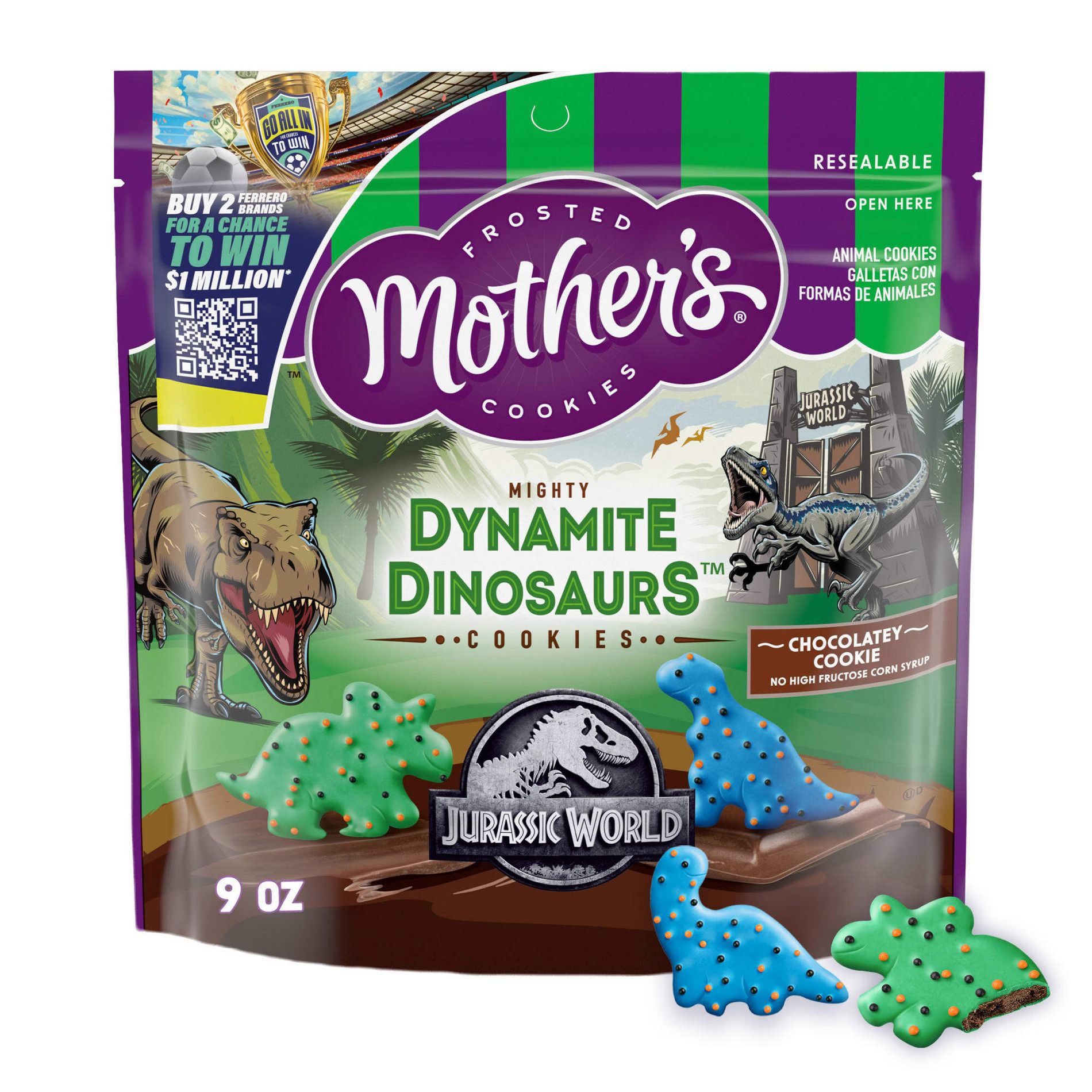 Mother’s Cookies Chocolatey Dynamite Dinosaurs Bag - 9oz
