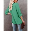 Womens Casual Blazer Jackets Roll Up Long Sleeve Open Front Jacket Loose Fit Longline Blazer Work Office Business Blazers - 2 of 4