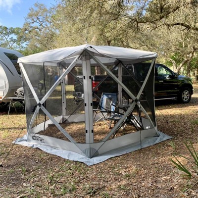 Clam Quick Set Escape 12 X 12 Foot Portable Pop Up Outdoor Camping Gazebo  Canopy Shelter Tent With Carry Bag And Wind Panels (3 Pack), Tan : Target