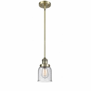 Bell - 1 Light Stem Hung Mini Pendant In Industrial Style-10 Inches Tall and 5 Inches Wide - 1 of 1