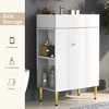 21.6" white Bathroom vanity, Combo Cabinet, Bathroom Storage Cabinet, Single Ceramic Sink, Left side storage - 4 of 4