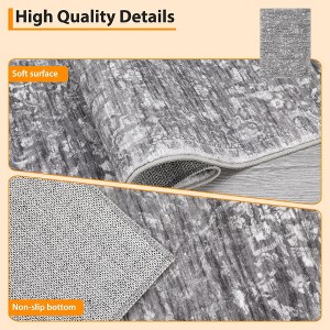 Area Rug Living Room Rugs 9x12 Large Machine Washable Non Slip Pearl Velvet Carpet, Soft Indoor Floral Stain Resistant Carpet for Under Dining Table, - 1 of 4