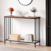 Whizmax Console Table, Sofa Tables Narrow Entryway Table with Glass Shelf and Metal Frame for Living Room, Foyer, Bedroom - 4 of 4