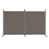 vidaXL 2-Panel Room Divider Anthracite - Fabric Room Partition, Private Space Creator for Home and Office, Foldable and Easy to Store, 137 - 3 of 4