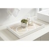 Amanti Art Beige Lines 03 Decorative Wood Ottoman/Coffee Table Tray 13x19 Inch - 4 of 4