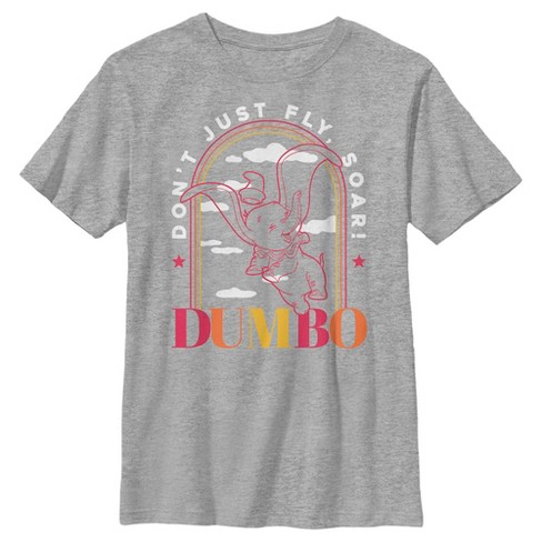 Boy's Dumbo Don't Just Fly, Soar! Arch T-shirt - Athletic Heather