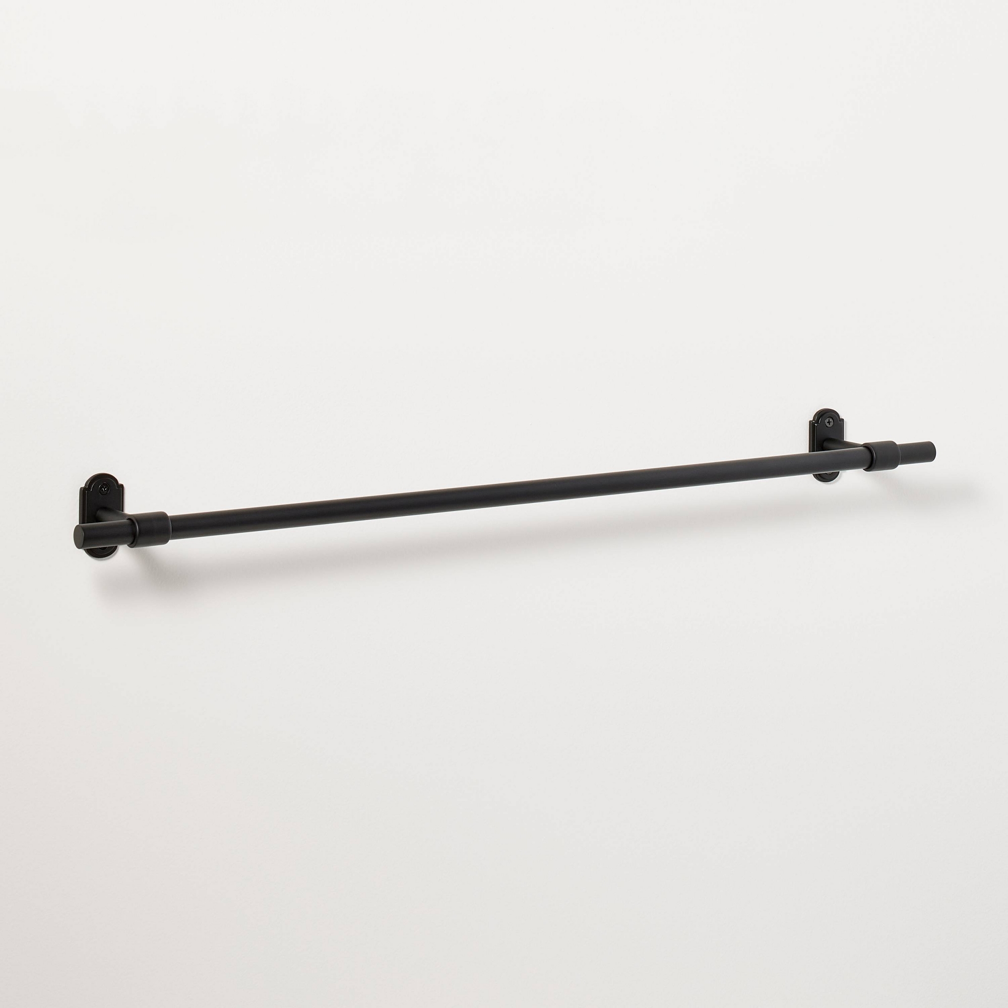 24" Classic Metal Towel Bar Black Finish - Hearth & Hand™ with Magnolia: Bathroom Towel Holders, Robe Hook Functionality