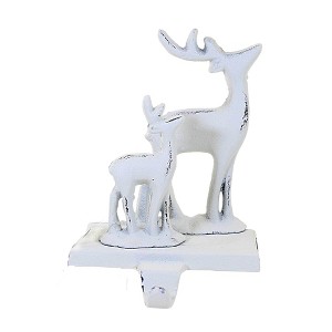 6.5 Inch Deer Stocking Holder Antique Finish Fawn Stocking Holders - 1 of 3