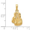 Black Bow Jewelry 14k Yellow Gold 2D Boxing Glove Pendant - 4 of 4