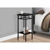 FONTOI 2-Tier Slim Side Table, Square Bedside Table with Open Storage Shelf for Living Room, Bedroom, Black, 12"*28"*12" - 2 of 4